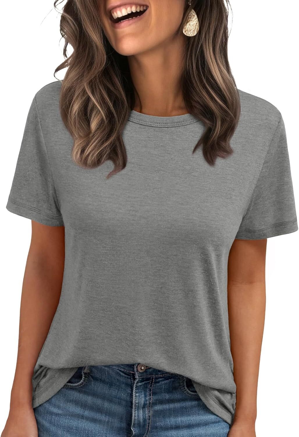 Women's Plus Size Beach Workout Tee by Elmi Vogue for women’s everyday casual wear.