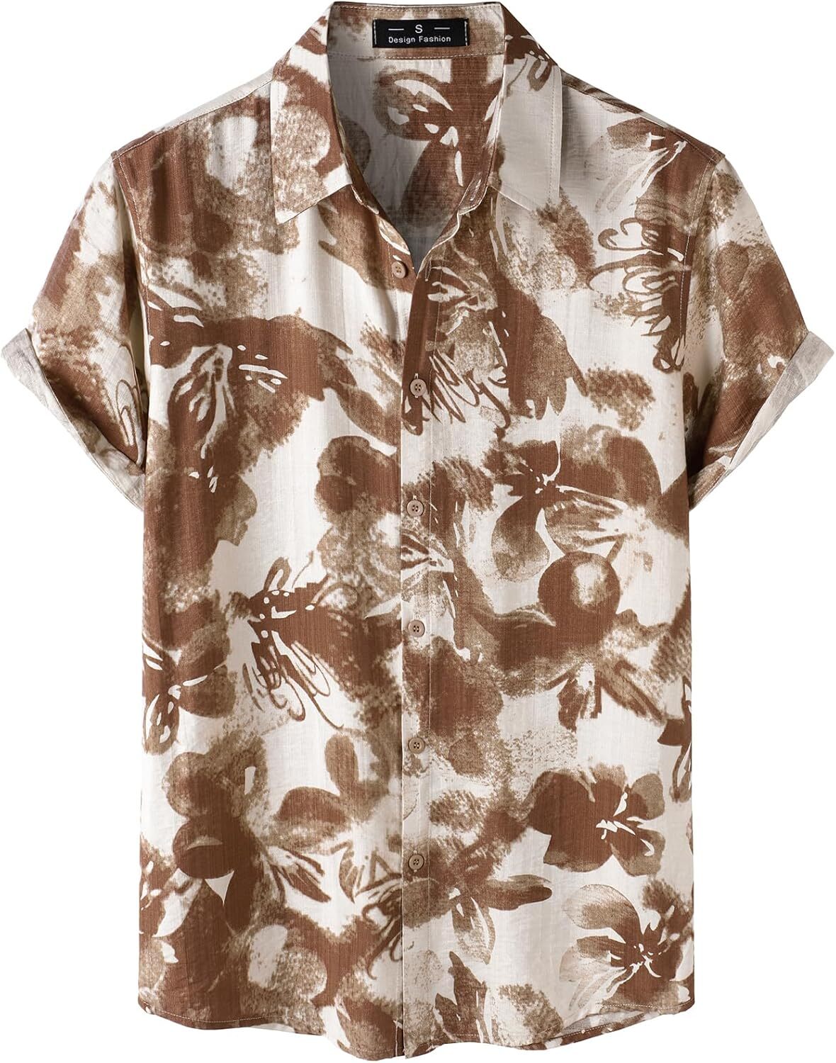 Men's Tropical Hawaiian Camp Shirt by Elmi Vogue for men’s resort and vacation-ready style.