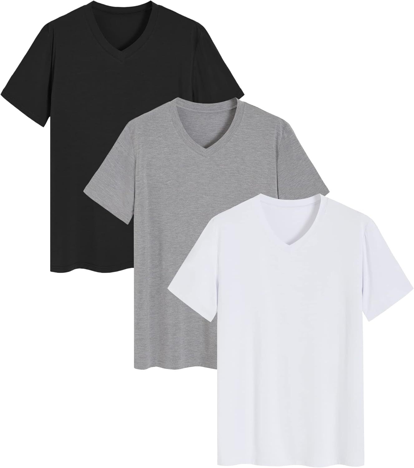 Men's Soft V-Neck Pajama Tee Set by Elmi Vogue for men’s everyday casual style.