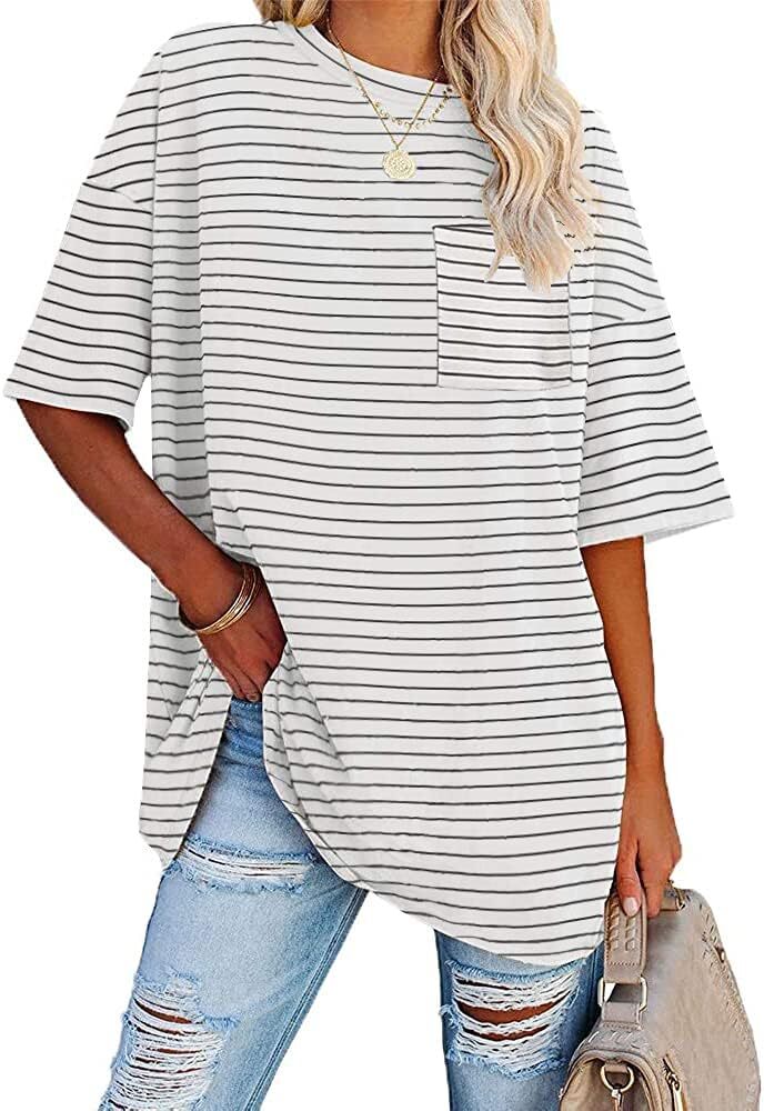 Women's Oversized Color Block Tee by Elmi Vogue for women’s everyday casual wear.
