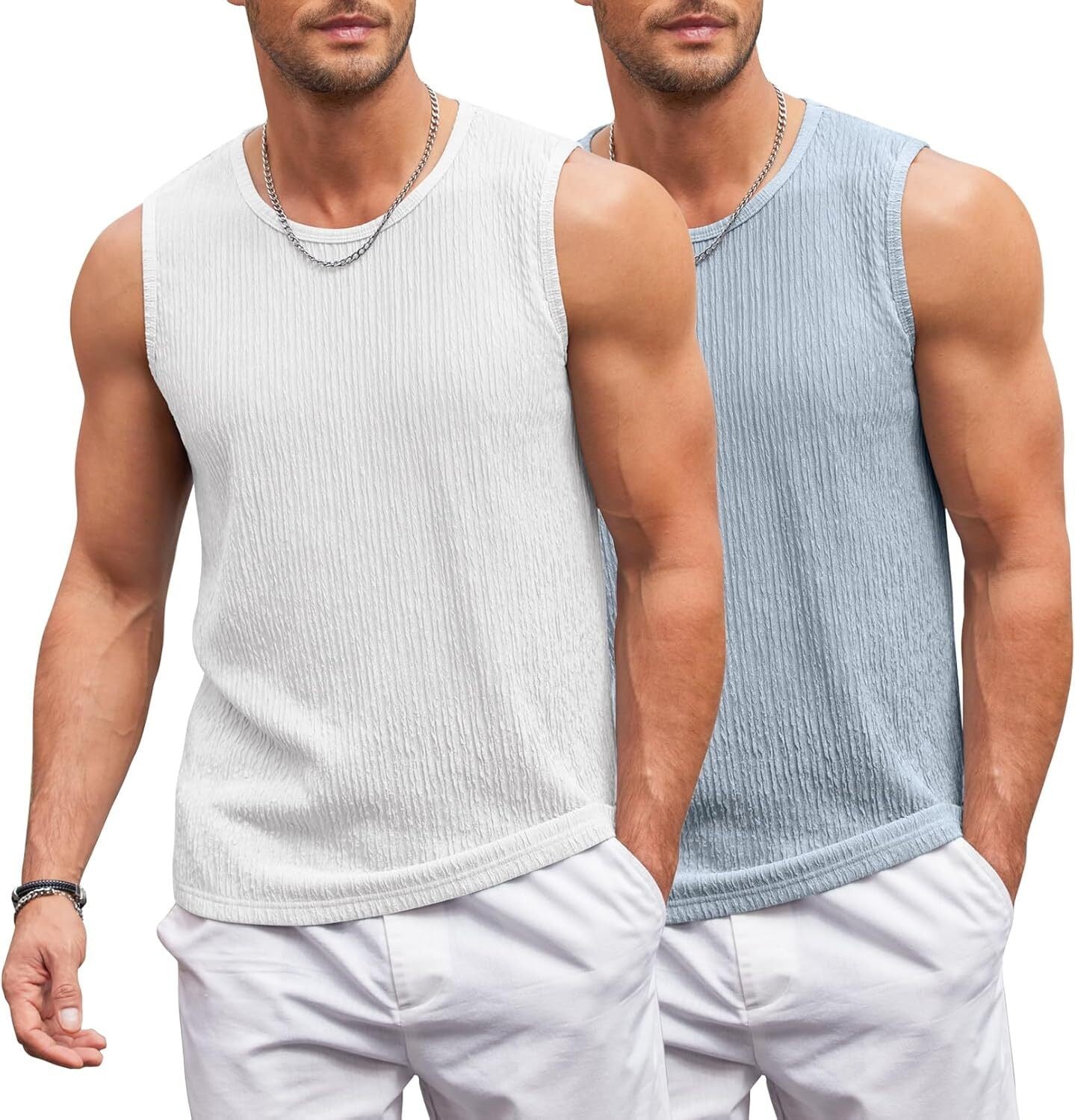 Men's Lightweight Muscle Fit Tank Top by Elmi Vogue for men’s everyday casual style.